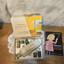 Bottoniera professionale vintage Singer per macchine da cucire zig-zag ad ago inclinato