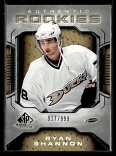 2006-07 SP Game Used Edition - Authentic Rookies Ryan Shannon #102 /999 (RC)