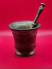 Antiker Messing M&ouml;rser mit Pistill 11 cm &ndash; Apothekerm&ouml;rser &ndash; Kr&auml;uterm&ouml;rser &ndash;...