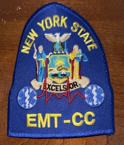 New York State Emergency Medical Technician-CC Blue Shoulder Patch