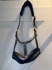 Full Size Blue And White Striped Fluffy Head Collar