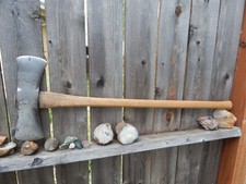 Vtg. Mann Edge Tool Knot Klipper Double Bit Axe Warranted Puget sound Peeler