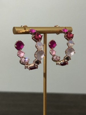 BP Summer Jewel Candy Tahiti Paradise - A Traveling Queen - Rose Gold Hoops 