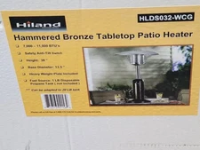 Hiland Hammered Bronze Tabletop Patio Heater HLDS032-CG 7,000-11,000 BTU New