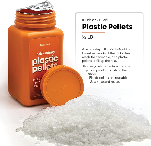 Rock Tumbler Grit Refill Kit - 3.5 Pounds Grits Media + Poly Plastic Pellets - R - Picture 8 of 12