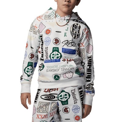 Jordan Jungen Hoodie Mj Essentials All Over Printed Weiß Gr...