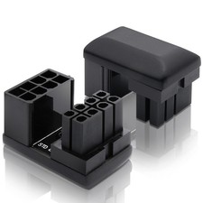 2PK GPU VGA PCIE 8 Pin U Turn 180 Degree Angle Connector Power Adapter Board