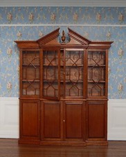 Vintage Roger Gutheil Breakfront China Cabine...
