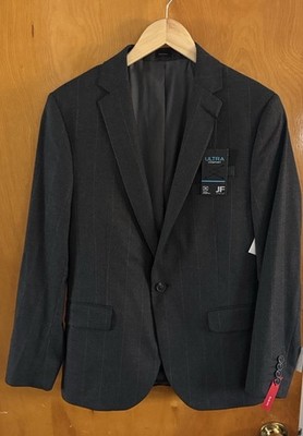 Gray Blazer Mens 40 Short Slim Pinstripe | eBay