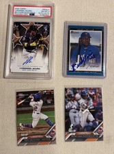 2025 Topps Luisangel Acuna BB Stars Auto Gold 2/50 PSA 8 & Ronald Acuna Signed
