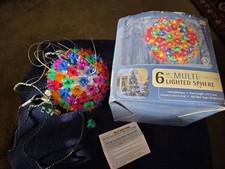 Christmas Ball Sphere Hanging 100 Mini Lights Working Box In Outdoor Party Patio