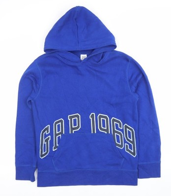 GAP Kinder Jungen blau Pullover Hoodie Gr. XXL 160cm Baumwolle Grafikdruck
