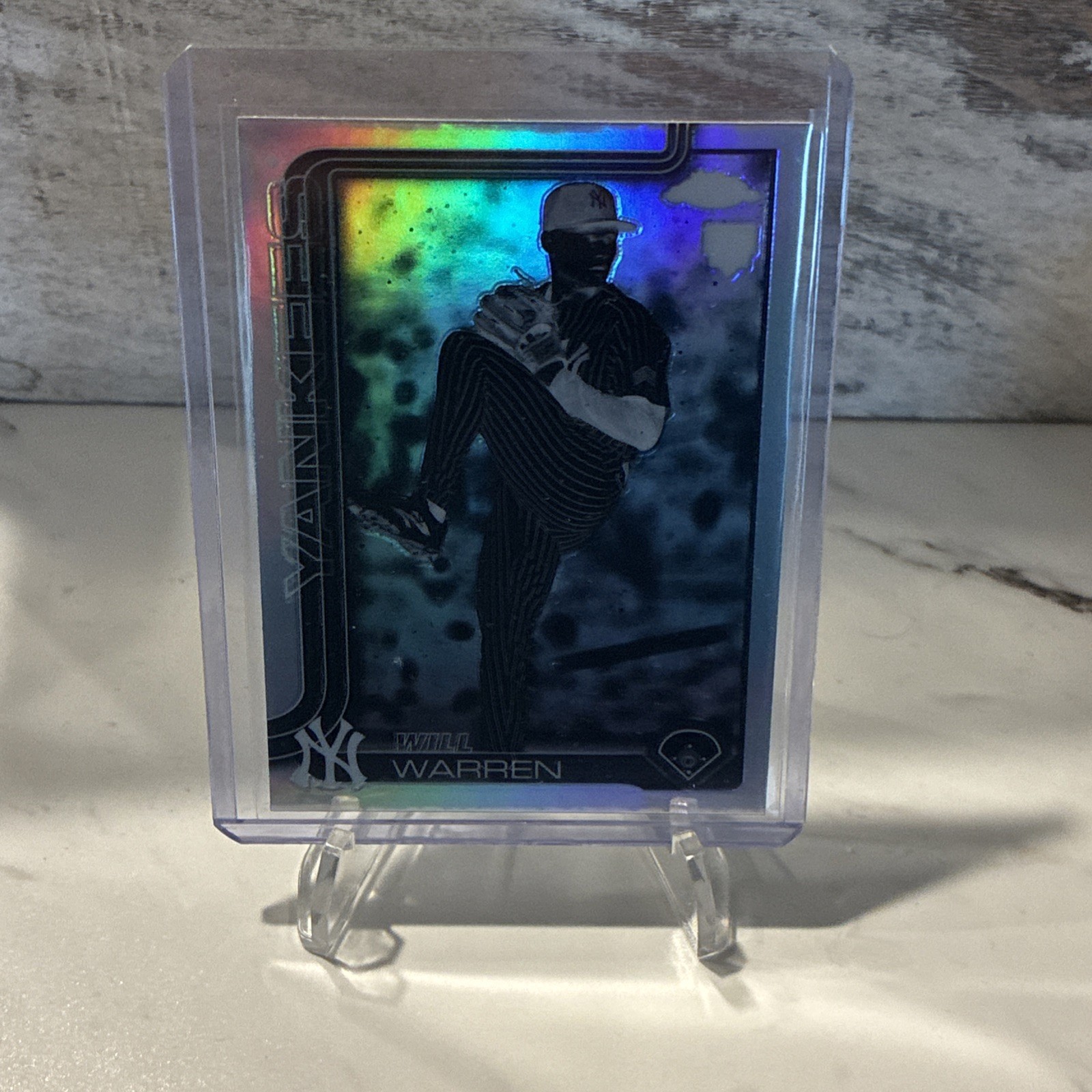 2025 Topps Chrome - Will Warren #81 Negative Refractor (RC) Yankees