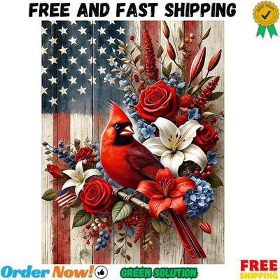 Cardinal Diamond Art Kit 11.8 x 15.7 Inch DIY Bird Painting Craft