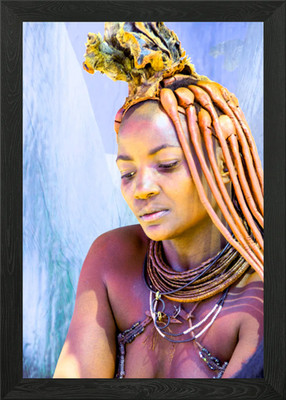 himba beauty 3 gerahmtes Wandbild Poster Leinwanddruck Bild