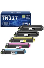 5 Pack Toner Cartridges Compatible for Brother TN227 2BK/C/M/Y High Yield Toner