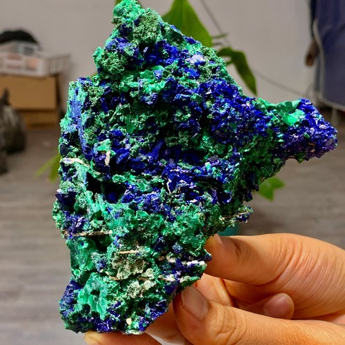 477G MEILLEURS spécimens minéraux cristal naturel d'azurite/malachite - Photo 15 sur 15