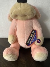 F.A.O Shawarz Penelope Plush Pink 9 1/2" x 12" w/TAG- Damaged TAG - SEE Listing