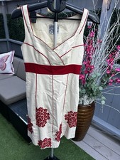 Floreat Coral Way Floral Embroidered Dress from Anthropology Sz4