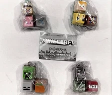 MINECRAFT Keyboard Charm Complete Set (All 4 Types) Capsule Toy New Japan