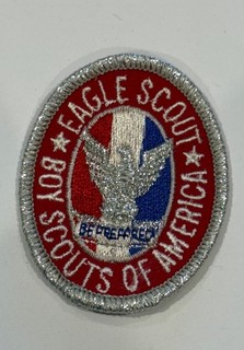 1985 Eagle Scout Patch Silver Mylar Boy Scout FC3