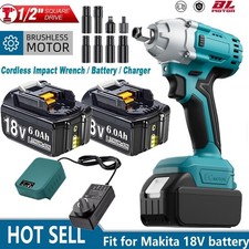 Cordless Impact Wrench Drill Driver Car Wheel Nut Gun For Makita 18V / Charger