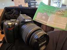 Nikon D40X Digital SLR Camera w/ AF-S DX 55-200mm Lens, Battery, Charger, Bag