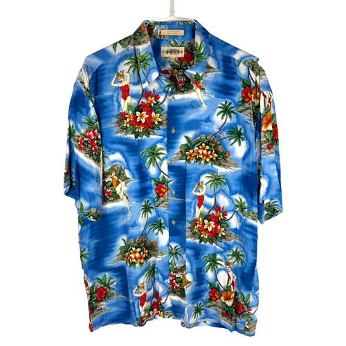 Vintage Campia Moda Hawaiian Shirt 100% Rayon Vintage 1990s Aloha Shirt Adult XL