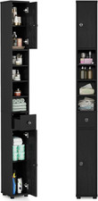 Tall Slim Bathroom Storage Cabinet - 71" Freestanding Tower with Adjustable Shel