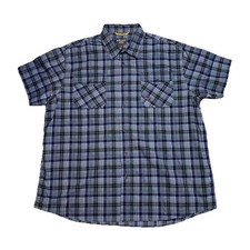 Ariat Rebar DuraStretch Breathable Work Shirt XXL Blue Plaid Short Sleeve NWT