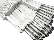 Kings Pattern 24 Piece Dinner / Side Forks & Cutlery Set Viners Stainless Steel