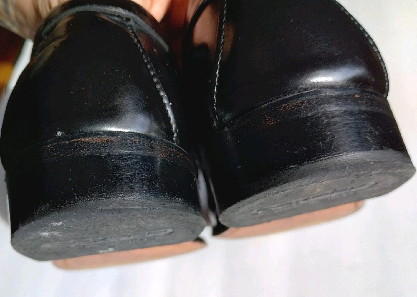 Dexter Solid Shell Black Leather Penny Loafers Me… - image 7