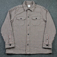 M&S Shirt Mens XL Multicolour Houndstooth Utility Overshirt Lined Heavy Shacket