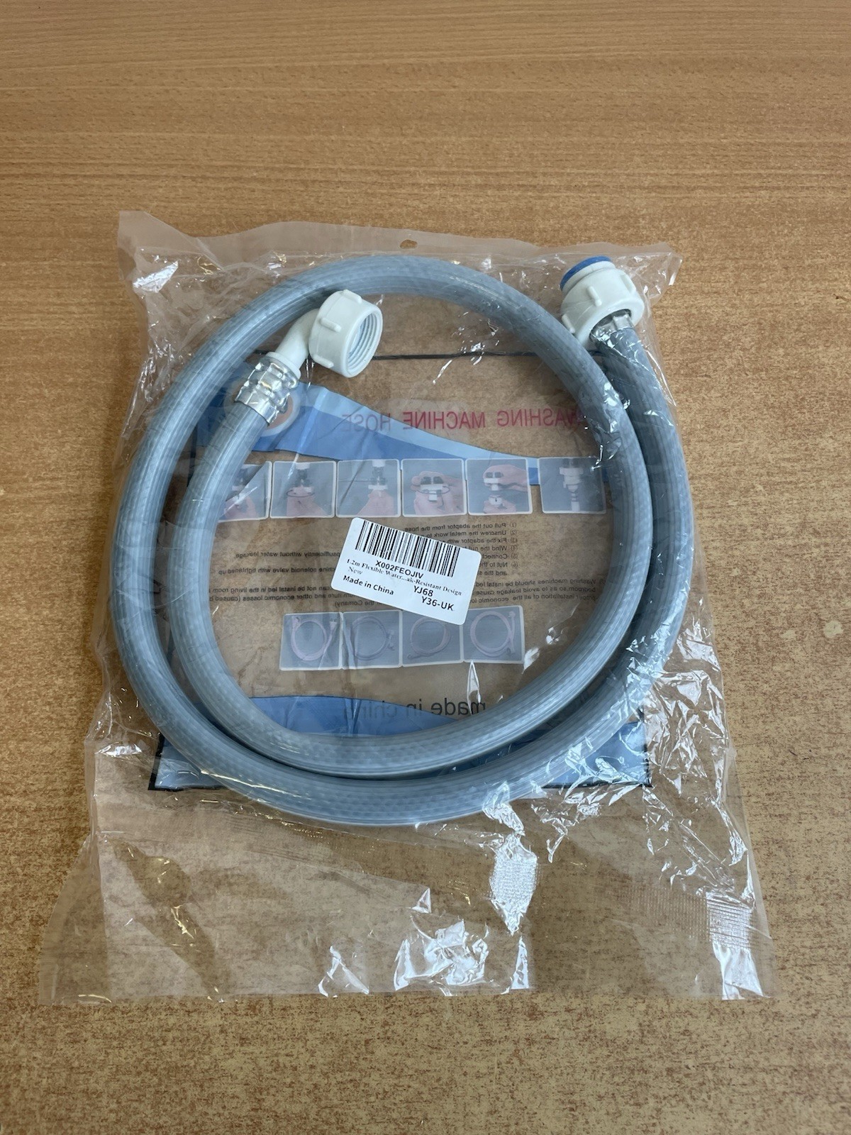 1.2M Flexible Water Inlet Hose for Washing Machines and Dishwashers - Cold Water