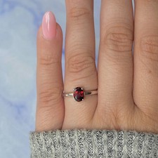 Garnet Ring / 925 Sterling Silver Ring / Healing Gemstone / Gifts for her