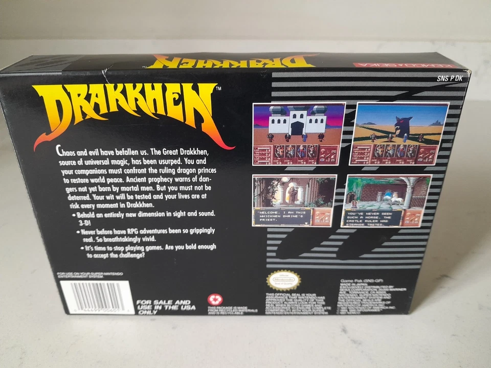 Drakkhen Kemco Super Nintendo SNES Tested Authentic Complete CIB Excellent  - Image 3 of 4