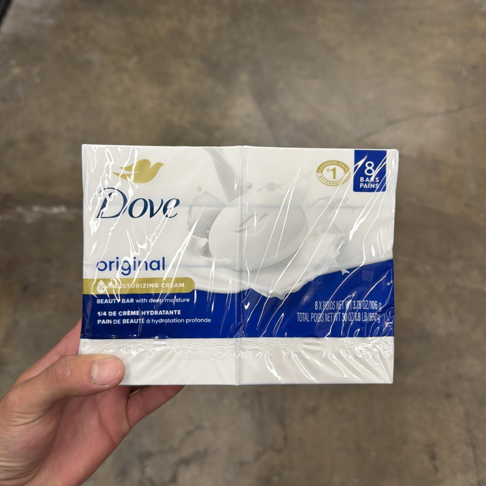 Dove Beauty Bar Soap Original 8 Count for Soft, Smooth Skin,