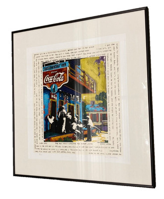 limited edition ''Delta Blues'' serigraph print by artist H.C. Porter Framed