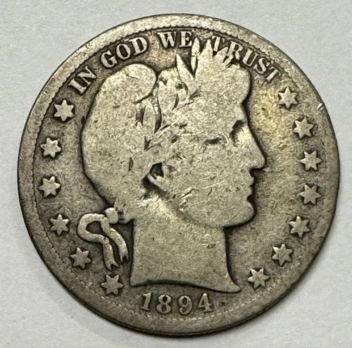 1894-S Barber Half Dollar — photo from the most recent tracked eBay sale