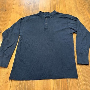 Chemise Homme LL Bean River Drivers Vert Vintage XL - Manches Longues, Col Henley, Fabriquée Aux USA, Occasion