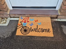 Image of Doormat 60cm x 40cm - 'Welcome' (Bike)