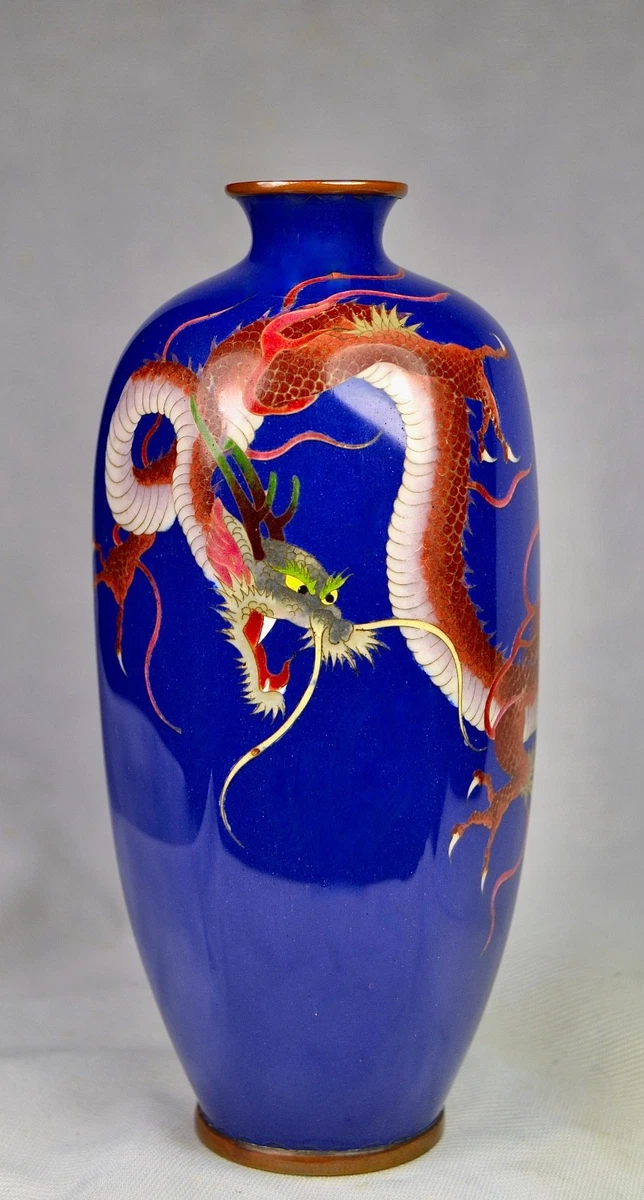 日本景泰蓝龙在日本古董花瓶| eBay