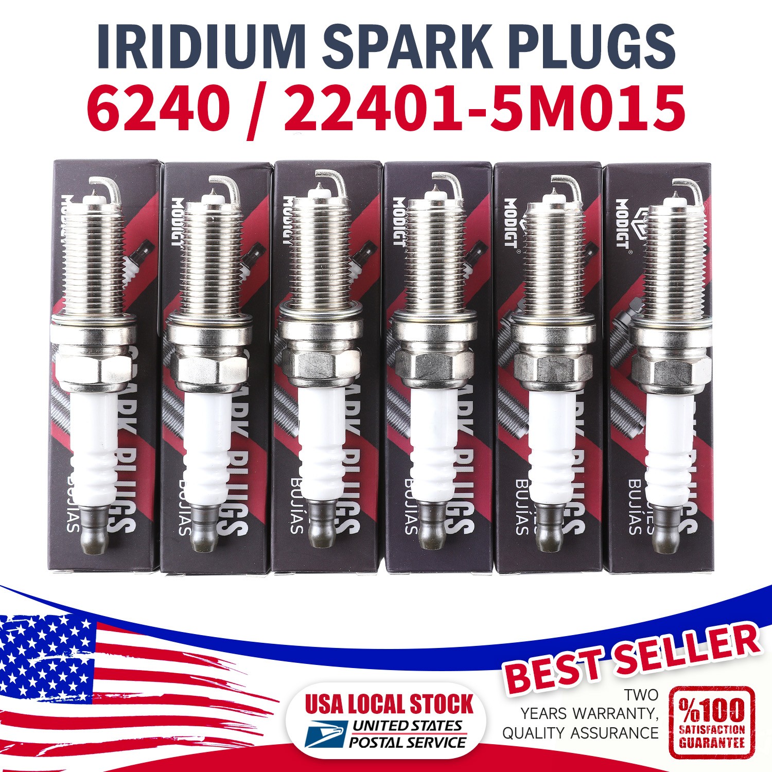 FOR VQ35 VQ40 3.5L 4.0L 6PCS FOR NGK Iridium Spark Plugs PLFR5A11 22401-5M015 US