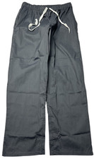 Scrub Pants Unisex M Gray 2 Pockets Elastic Waistband Drawstring Medical NWOT