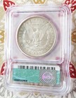 1880 0 - Morgan Silver Dollar - ICG - Sharp White Coin - MS62 - VGC — photo 2