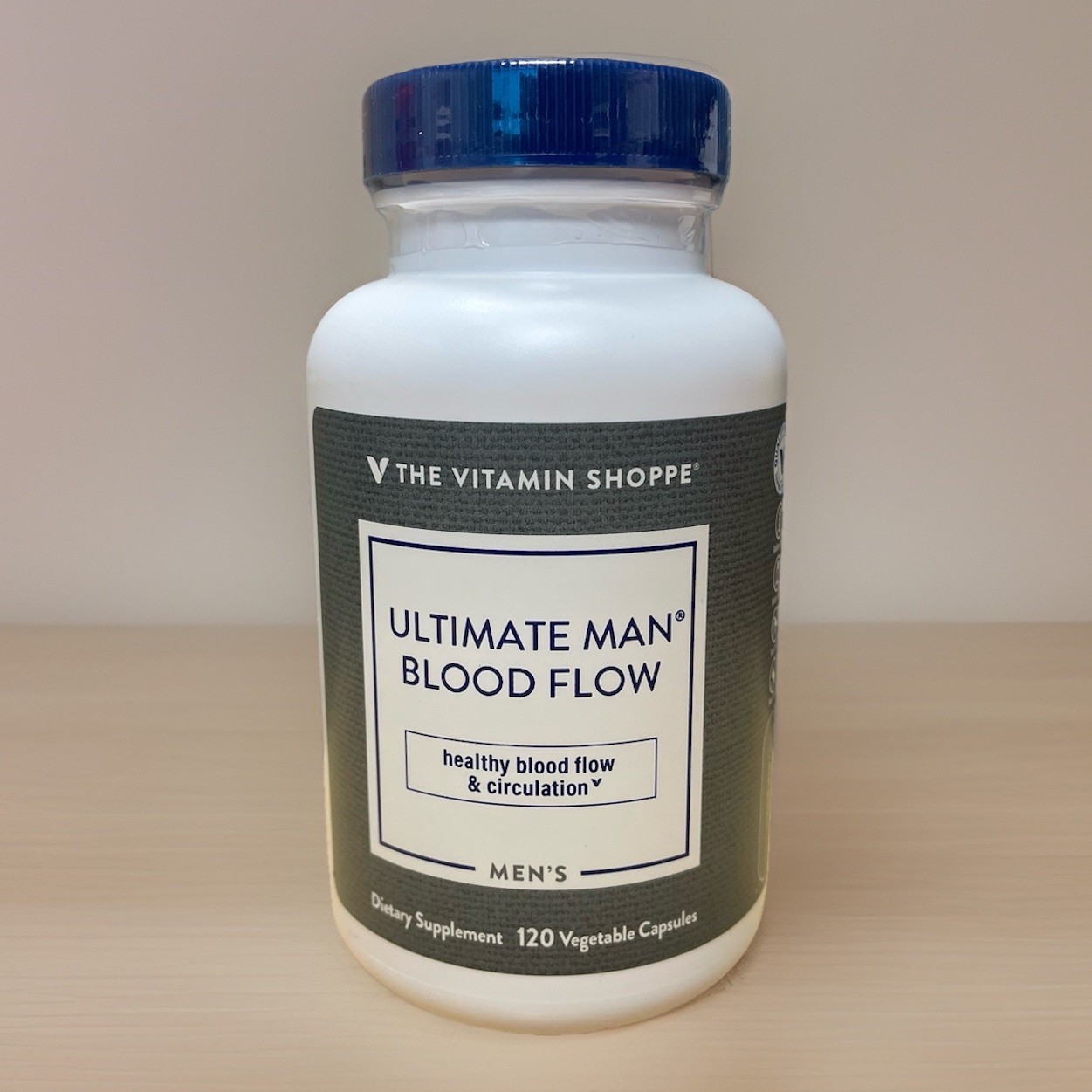 Vitamin Shoppe Ultimate Man Blood Flow 120 Veggie Capsules H