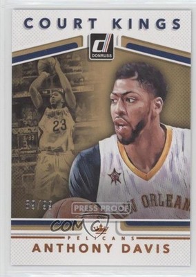 2017 Panini Donruss Court Kings Press Proof Orange 89/99 Anthony Davis #22 9o3