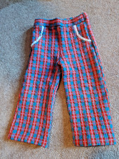 Vintage 80s CARTER'S Plaid pants 3T red and blue