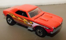 Vintage 1982 Hot Wheels Diecast 1967 Camaro Red Wflames Blackwall Hong Kong