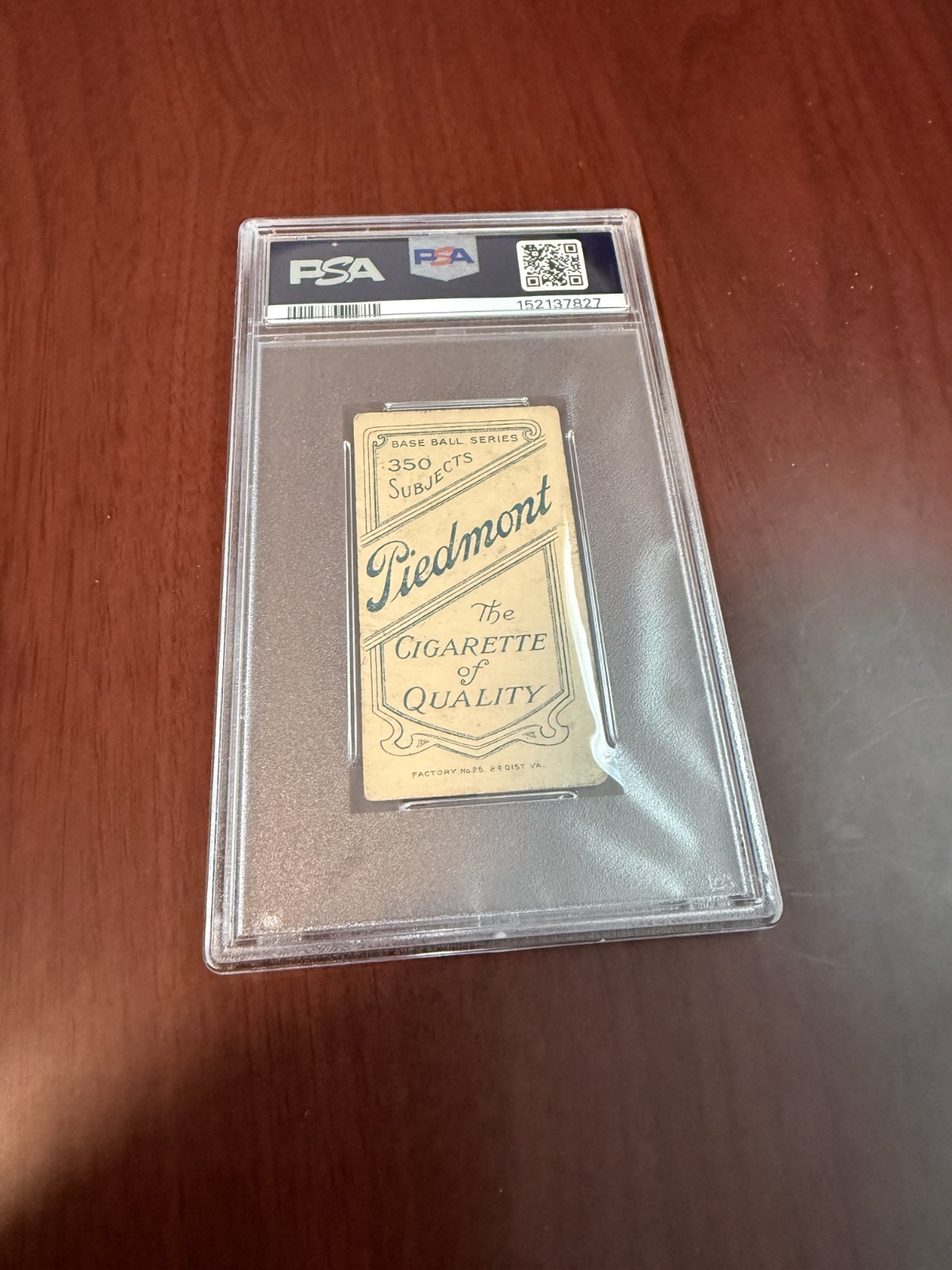 1909-11 T206 Piedmont 350 Bill Clymer Rookie Card. PSA 1 view 2